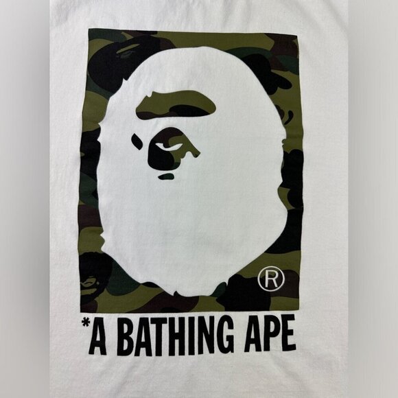 Bape A Bathing Ape 1st Camo Box Ape Head Tee Shirt Women's Size Medium Japan - Picture 5 of 14